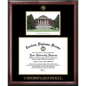 Campus Images NCAA Gold Embossed Diploma with Campus Images Lithograph Picture Frame UNFR3483